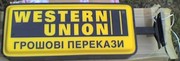 Световая вывеска,  лайтбокс Western Union